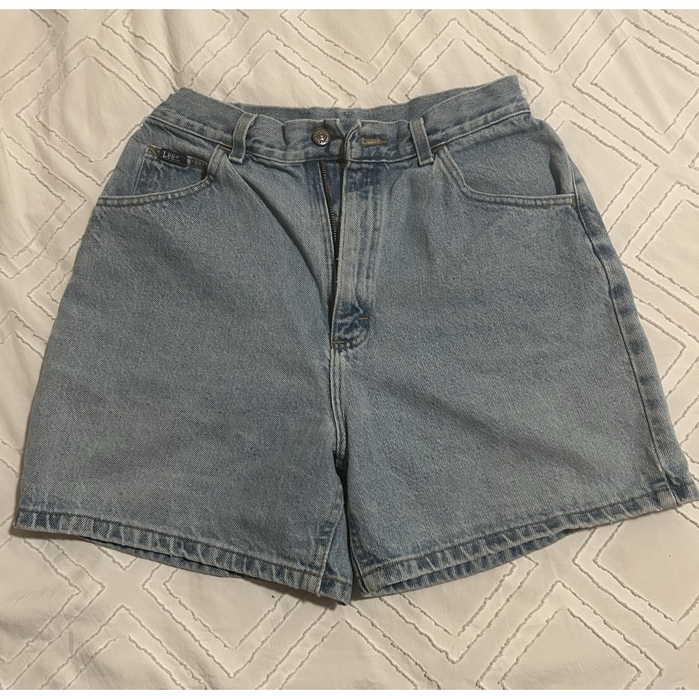 Women's Lee‎ Denim Jean Shorts - High Rise Regular Fit - Light Wash – Size 8